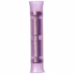 Nylon insulated butt splice connector for joining two wires of 22 AWG to 18 AWG. Rated 600 V. Suitable for general electrical wiring, control panels, and automotive applications. Pack quantity 1,000.