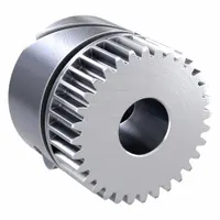 F-Loc Spur Gear: Module m 0.5, 32 Teeth, 6 mm Bore Dia, Stainless Steel, 20° Pressure Angle (MPN SUSF0.5-32)