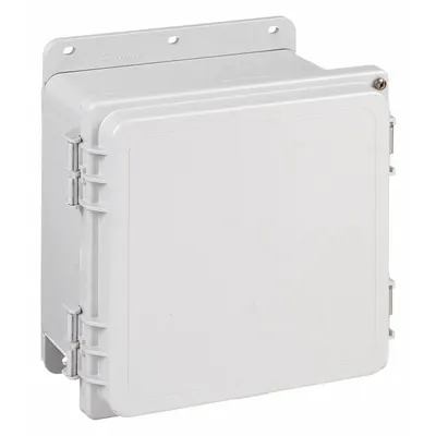 HOFFMAN Enclosure: Polyester, 8 in x 8 in x 4 in, NEMA 12/13/4/4X, Solid Cover - Nonmetallic Enclosures