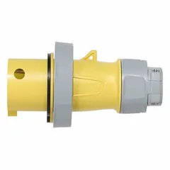 This washdown-rated pin and sleeve plug from LEVITON is designed for industrial environments requiring reliable power connections in wet or harsh locations. Rated 125V AC, 30 A, single phase, with 2 poles and 3 wires, it features IEC grounding. Suitable for use in food processing, washdown areas, and other demanding settings.