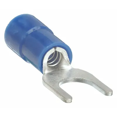 OEM Fork Terminals: Blue, Vinyl, #10 Stud Size, 16 AWG – 14 AWG Wire Range - Insulated Fork Terminals
