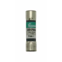 BUSSMANN Fuse: FNM Series, Midget, Time-Delay, 1 A, 250 V AC, 13/32 in x 1 1/2 in, Non-Indicating (MPN FNM-1)