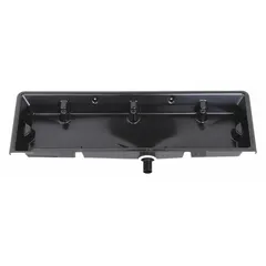 Replacement drip tray for HOSHIZAKI ice machines. Collects excess water and condensation to prevent floor spills. Used in commercial kitchens and foodservice operations.