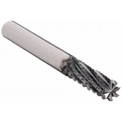 OSG Solid Router Bit: Nicked Spiral, Diamond Coated, 8 Flute, 3/16" Cut Dia - Nicked-Spiral-Flute Router Bits for Composites