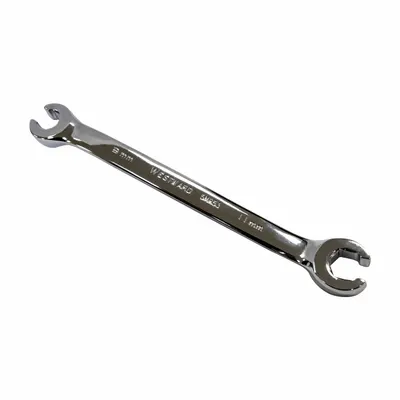 WESTWARD Flare Nut Wrench: Alloy Steel, Polish, 9 mm_11 mm Head Size - Metric, Double End, Standard-Head, 6-Point, Flare Nut Wrenches