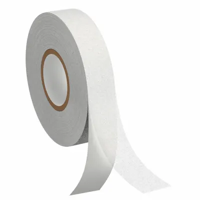 3M Anti-Slip Tape: Non-Abrasive, Solid, Clear, 1 in x 60 ft, 23 mil Tape Thick - Wet & Barefoot Traffic Antislip Tape