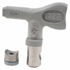 This GRACO airless spray gun tip is designed for use with XTR series spray guns. It features a 0.029 in orifice size and is intended for applying paints, primers, and other coatings in industrial finishing applications.