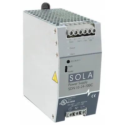 SOLAHD DC Power Supply: DIN Rail, 240 W Output Power - Rated, 10 A Current - Output - DIN Rail Mount DC Power Supplies