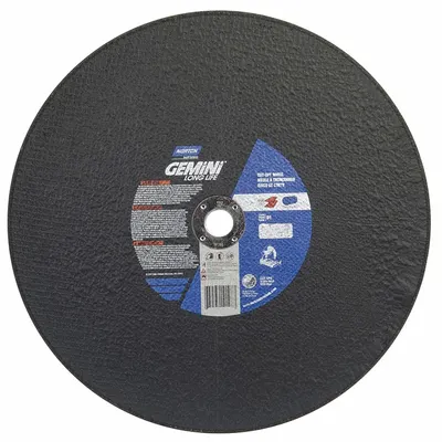 NORTON Abrasive Cut-Off Wheel: Type 1, 14" x 3/32" x 1", Aluminum Oxide, 36 Grit - General Purpose Cut-Off Wheels for Carbon & Stainless Steel