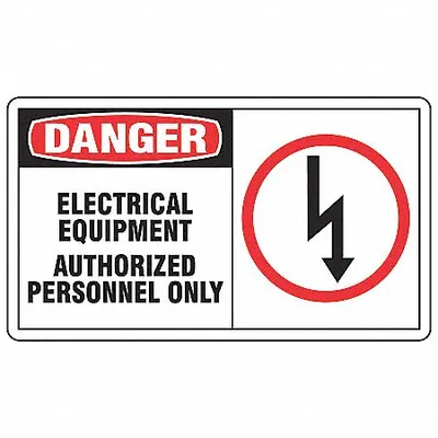 ACCUFORM Danger: Electrical Equipment Authorized Personnel Only Signs, 5 PK