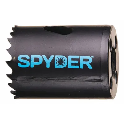 SPYDER Hole Saw: 1 in Saw Dia., 4/6 Teeth per Inch, 1 7/8 in Max. Cutting Dp - Multi-Material-Cutting Hole Saws without Arbor