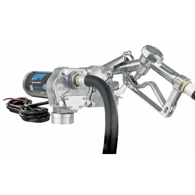GPI Electric Drum Pump: 12 V DC, 1/5 hp HP, 15 gpm Max. Flow Rate, Pump with Hose & Nozzle - Bung-Mount DC-Powered Fuel Transfer Pumps