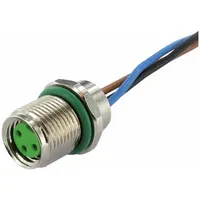 MURRELEKTRONIK Cordset: M8 Female – Rear Mounting Receptacle, A, 3 Pins, 1 m Wire Lead Lg (MPN 7000-08575-9700100)