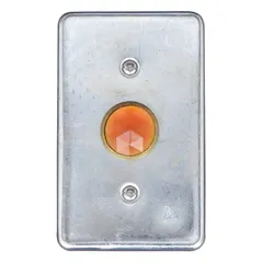 Single-gang weatherproof cover for FS series boxes, designed for use with pilot lamps. Constructed of gray aluminum and zinc. Overall height 4 9/16 inches. Suitable for horizontal or vertical mounting in outdoor or damp locations.