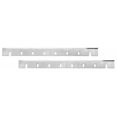 Steel replacement blades for use with DEWALT DW733 planers. Sold as a 2-pack for resurfacing and smoothing rough lumber in woodworking applications.
