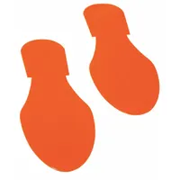 Floor Marking Tape: Footprint, Solid, Orange, No Legend, 3 1/2 in x 9 1/2 in, Mighty Line®, 50 PK (MPN OFTPRT)