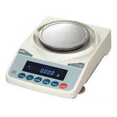 The FX-1200I is a precision lab balance with 0.01 g readability and repeatability, suitable for formulation, checkweighing, and parts counting. It features a VFD display and an ABS housing, designed for bench-top use in laboratory and quality control settings.