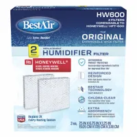 Humidifier Pad: Humidifier Pad, Portable Humidifier, HEV615/HEV620, Cellulose, Antimicrobial-Coated (MPN HW600-2PK-PDQ-2)