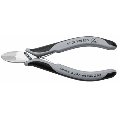KNIPEX ESD-Safe Semiflush-Cut Pliers, 5 1/4 in Overall Length