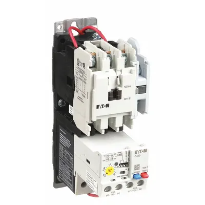 EATON Magnetic Motor Starter: Non-Reversing, 3 Poles, NEMA Size 0, 18 A - Non-Reversing Starters with Electronic Overloads