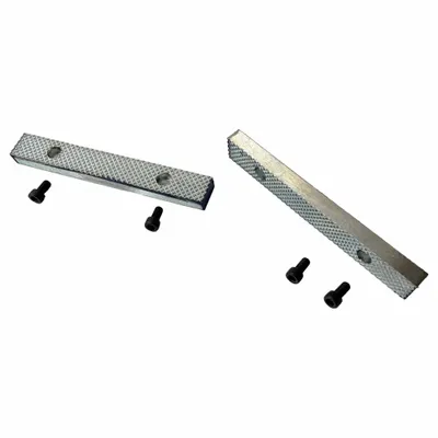 PALMGREN Standard Jaw Plate Kit: Steel, For 8 1/2 in Vise Jaw Wd, Fasteners - Screw-In Vise Jaw Caps