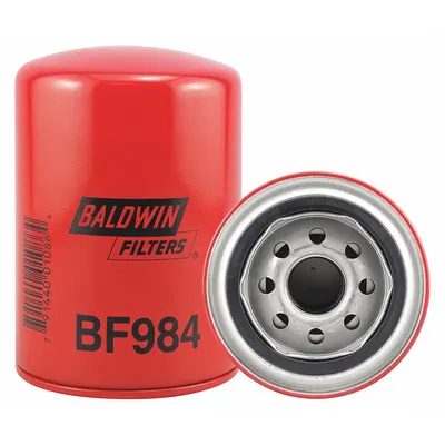 BALDWIN FILTERS Fuel Filter: Spin-On, 3 11/16 in Outside Dia, 1"-14 Thread Size, Cellulose - Spin-On Fuel Filters