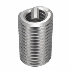 Free-running helical insert with tanged tang for internal thread reinforcement or repair. M3-0.50 thread size, 18-8 stainless steel, plain finish. Supplied in a 100-piece pack. Suitable for restoring stripped threads in metal components.
