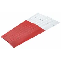 Premium Grade Reflective Tape: Marking/Trucks and Trailers, Red/White, 2 in Wd, 18 in Lg, 100 PK (MPN 983-32)