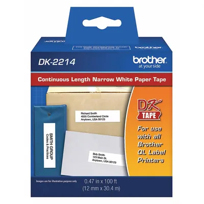 Brother DK2214 Direct Thermal Continuous Label Roll - Brother Direct Thermal Continuous Label Rolls