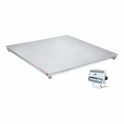 OHAUS Floor Scale: 2,500 lb Wt Capacity - Imperial, 0.5 lb/0.2 kg Readability - Floor Scales