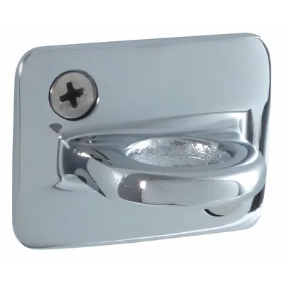 VISIONTRON Wall Plate, Accepts 2 Ropes: 2 in Overall Ht, 2 in Overall Wd - Wall Plates for Rope Barriers