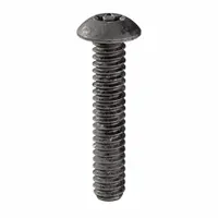 Tamper Resistant Screw: #10-24 Thread Size, 1 in Lg, Steel, Black Oxide, Button, 25 PK (MPN 81140)