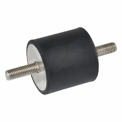 JW WINCO Vibration-Isolating Mount: Cylindrical, Natural Rubber, Male x Male Style - Male x Male Vibration-Isolating Mounts