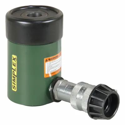 SIMPLEX Hollow Cylinder: 12 ton Nominal Capacity, 1 5/8 in Nominal Stroke Lg, 0.77 in - General Purpose Hollow Rams