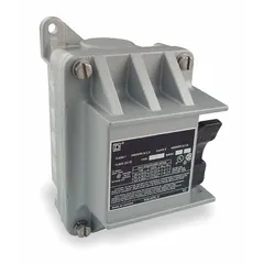 Enclosed non-reversing manual motor starter with 3 poles, NEMA Size M-1, and 27 A rating. Provides thermal overload protection using melting alloy thermal units (sold separately). Suitable for starting and stopping single-speed motors in applications such as conveyors, pumps, and fans.