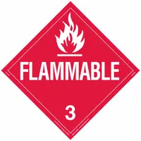 LABELMASTER Flammable Liquid Placard: Flammable, 10 3/4 in x 10 3/4 in, 10 3/4 in Label Ht, 25 PK (MPN Z-RVW2)