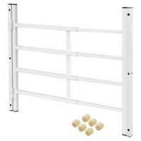 PRIME-LINE Window Security Guard: Fixed, 15 3/4 in to 22 in, 21 1/4 in Ht, 4 Bars, White (MPN S 4772)