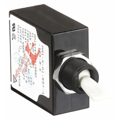 CARLING TECHNOLOGIES Panel Mount Circuit Breaker: 5 A Amps, 250V AC, 80V DC, Snap-In, 1.77 in Dp - Toggle Style, Front Panel-Mount Miniature Circuit Breakers