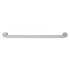 This BRADLEY standard grab bar is constructed of stainless steel with a satin finish. It measures 30 inches in length with a 1 1/2-inch diameter. Designed for wall mounting, it provides support in accessible restrooms, showers, and tub areas.