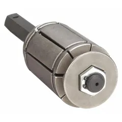 This steel expander is used to shape and expand exhaust pipes and tail pipes. It accommodates pipe diameters from 2-1/8 in to 3-1/2 in, suitable for automotive and industrial exhaust system repairs.