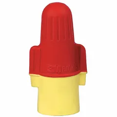 Twist-on wire connectors for splicing and terminating copper wires in junction boxes, lighting fixtures, and control panels. Accept wire combinations from (5) 12 AWG to (2) 8 AWG at 600 V. Pack of 500.