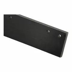 Poly blade edge kit in black for compact plow models 822PE7 and 85285. Includes mounting hardware for direct replacement. Used for snow removal and light grading applications.