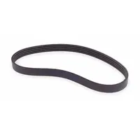 Banded V-belt with 4 ribs in 3V section, 56-inch outside length and nominal length. Designed to connect pulleys in industrial power transmission systems, the banded construction prevents belt turnover and reduces vibration. Suitable for heavy-duty drives such as compressors, pumps, and conveyors where multiple belts are required