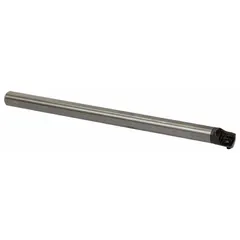 This indexable boring bar features a positive rake geometry and right-hand orientation for internal turning operations. It is used for precision boring of holes in metal parts, providing effective chip control and surface finish. The bar accepts standard indexable inserts and is suitable for general machining applications.