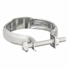 Stainless steel V-band clamp for mounting carbonator motors in beverage dispensing systems. Fits PROCON pumps and motors with 48YZ frame size on both pump and motor sides.