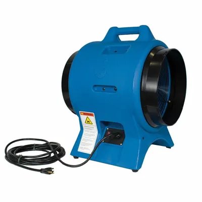 AMERIC Confined Space Fan: 220 V AC, 12 in Duct Dia, 1 hp Horsepower - Axial Fans & Blowers