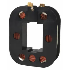 Replacement brake coil for Lodestar series electric chain hoists. Compatible with hoist load capacities of 1,000 lb, 2,000 lb, 4,000 lb, and 6,000 lb. Engages and releases the hoist brake for load holding and controlled descent.