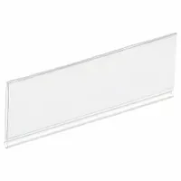TRI-DEX Label Holder: 3 in x 1 1/4 in, Clear, Slide-In, 25 Label Holders, Snap-On, Plastic, 25 PK (MPN TR-1253)