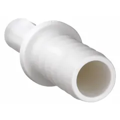 This barbed fitting adapter connects 3/8 in ID tubing to a tube stem, featuring a barbed x tube stem configuration. Made of polypropylene, it is suitable for industrial fluid handling, pneumatic controls, and water treatment applications where a secure, leak-resistant joint is needed without special tools. Supplied in a 10-pack.