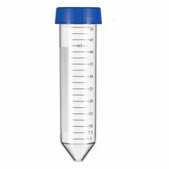 Centrifuge Tube, Polypropylene, 50 mL, Colorless, Orange Closure, Graduated